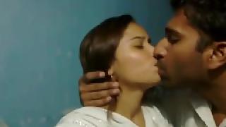 Indian college couple kissing each other cought by hiddencams.