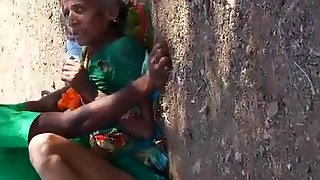 old villager grannie fucked by young boys in fields