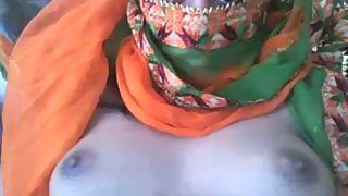 newly married rajhastani girl exposing her boobs to hubby on camera