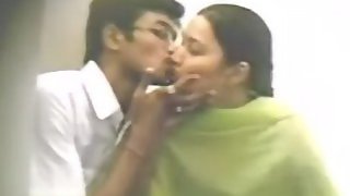 Indian desi couple kissing each other